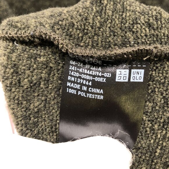 Uniqlo Fleece Turtleneck Tunic Pullover Womens S Green Heather Sweater Oversized - Picture 8 of 8